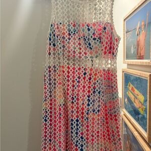 Lilly Pulitzer Sundress Crochet Overlay Size 6